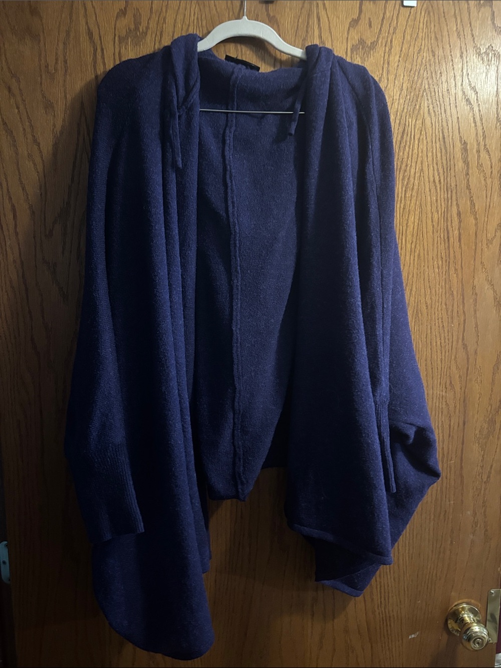 Lane Bryant Cozy Hooded Open Front Cardigan - Deep Purple 22/28w